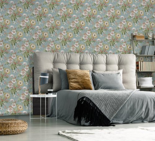 Graham & Brown Martha Duck Egg Wallpaper 116632