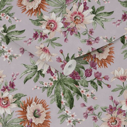 Graham & Brown Martha Mauve Wallpaper 116634