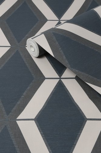 Next Optical Triangle Navy Wallpaper 118282