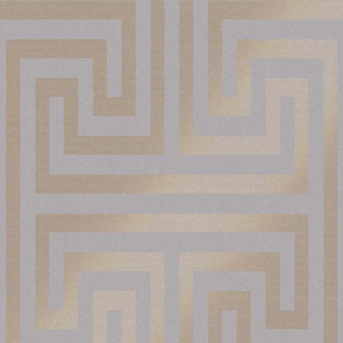 Next Metallic Greek Key Grey Wallpaper 118285