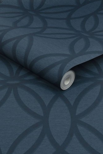 Next Luxe Eclipse Navy Wallpaper 118290