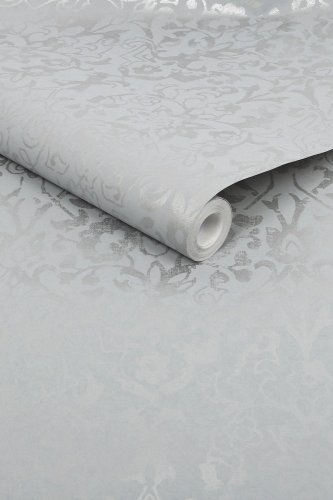 Next Majestic Damask Grey Wallpaper 118293