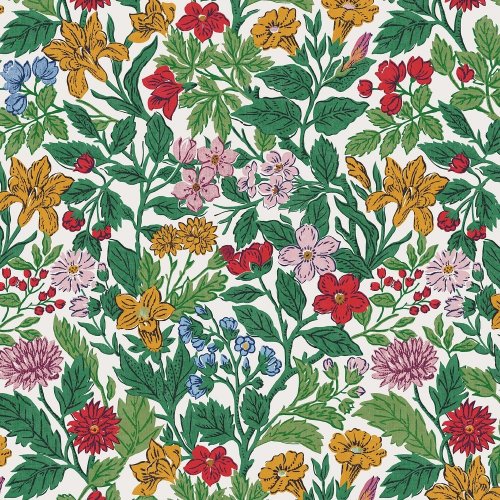 Joules Art & Crafts Floral Rainbow Wallpaper