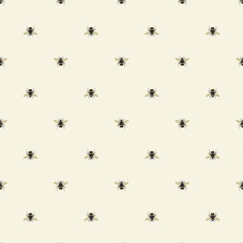 Joules Botanical Bee Crème Wallpaper