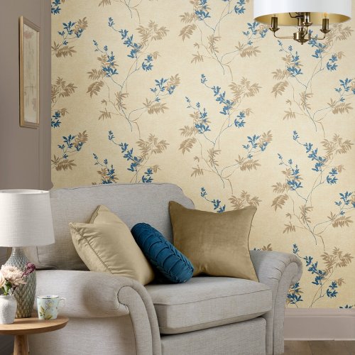 Laura Ashley Mari Gold Wallpaper Room