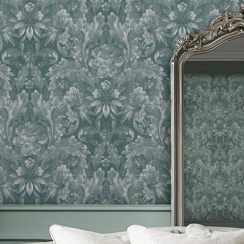 Laura Ashley Apolline Jade Green Wallpaper Room