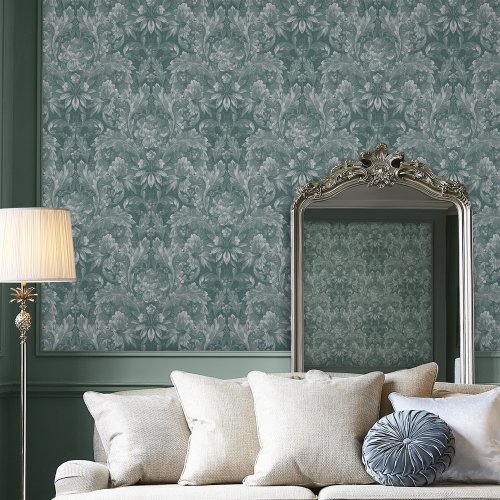 Laura Ashley Apolline Jade Green Wallpaper Room