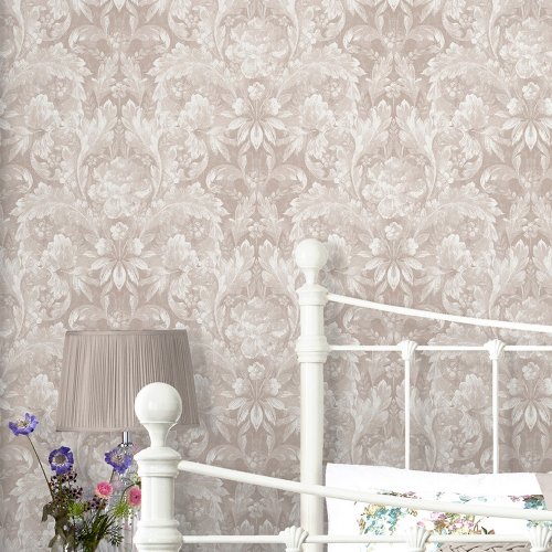 Laura Ashley Apolline Dove Grey Wallpaper Room