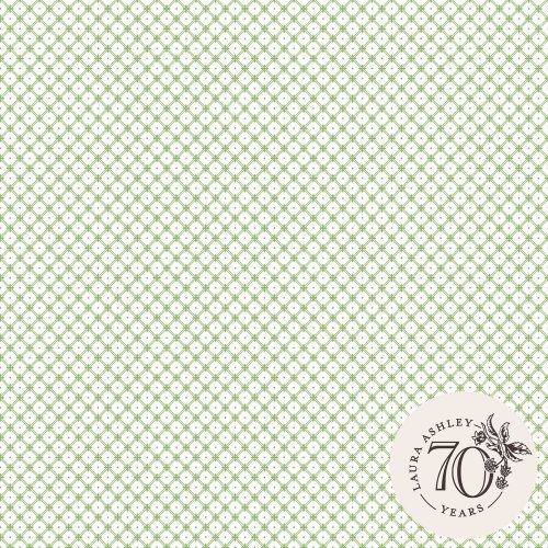 Laura Ashley Wickerwork Leaf Green Wallpaper