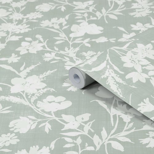 Laura Ashley Rye Sage Green Wallpaper Roll