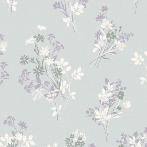 Laura Ashley Igerna Pale Duck Egg Blue Wallpaper