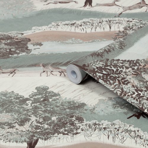 Laura Ashley Hartingdon Jade green Wallpaper Roll