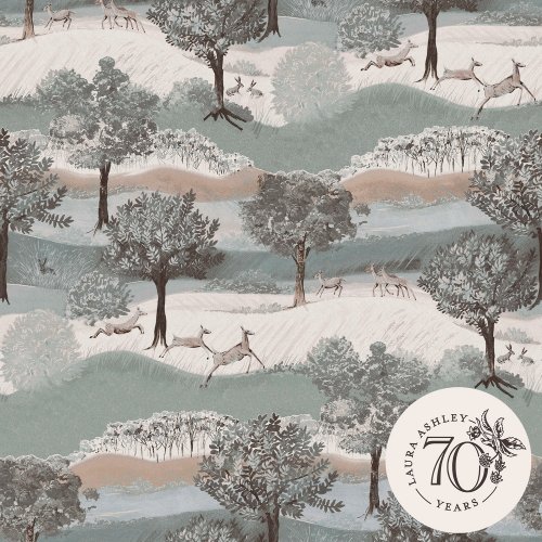 Laura Ashley Hartingdon Jade green Wallpaper