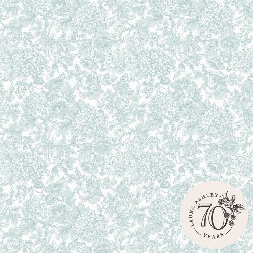 Laura Ashley Louise Duck Egg Blue Wallpaper