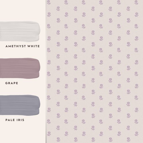 Laura Ashley Daisy Lavender Wallpaper Matching Paint