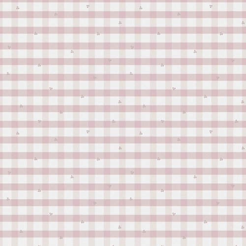 Laura Ashley Gingham Pale Amethyst Wallpaper