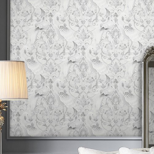 Laura Ashley Tregaron Silver Wallpaper Room