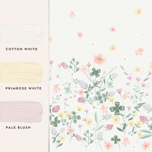 Laura Ashley Clodagh Wall Mural Matching Paint