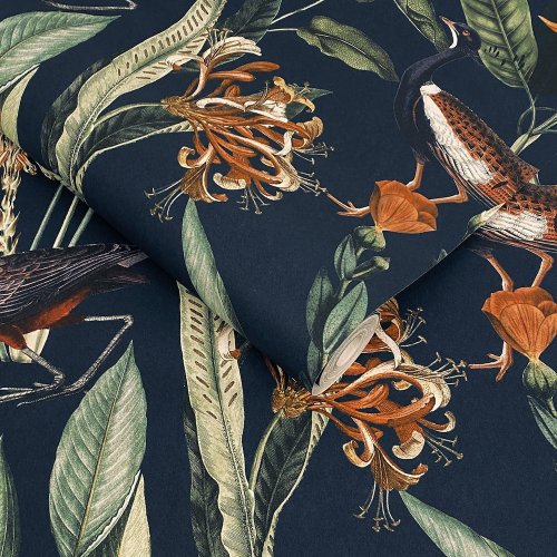 Graham & Brown Glasshouse Navy Wallpaper Roll