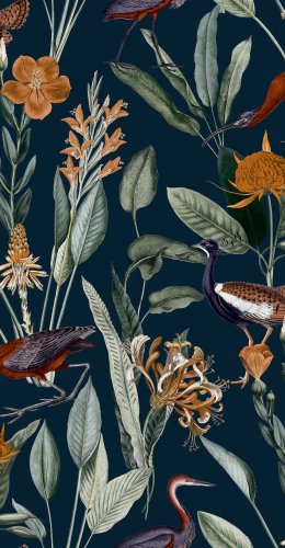 Graham & Brown Glasshouse Navy Wallpaper