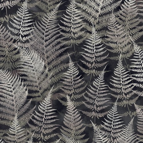 Clarissa Hulse Woodland Fern Charcoal Wallpaper