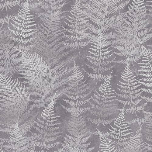 Clarissa Hulse Woodland Fern Pewter Wallpaper