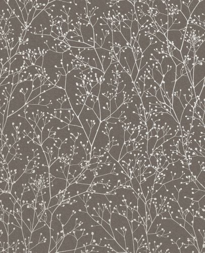 Clarissa Hulse Gypsophila Mocha & Silver Wallpaper Long