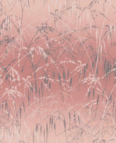 Clarissa Hulse Meadow Grass Shell & Pewter Wallpaper Long