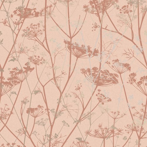 Clarissa Hulse Summer Wild Chervil Shell & Rose Gold Wallpaper