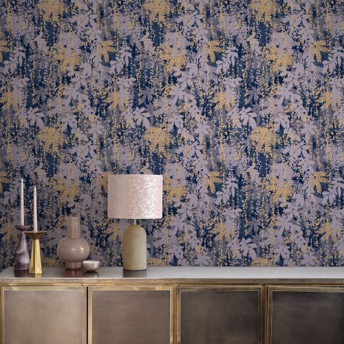 Clarissa Hulse Canopy French Navy Wallpaper Room