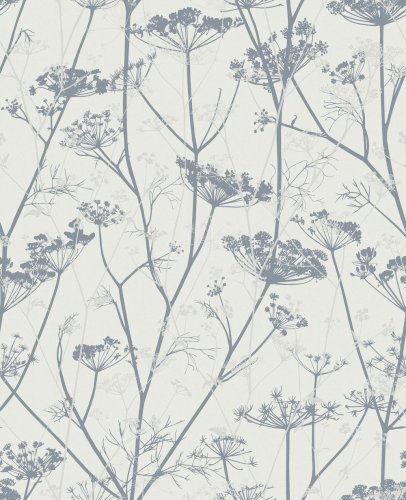 Clarissa Hulse Summer Wild Chervil Dove & Silver Wallpaper Long