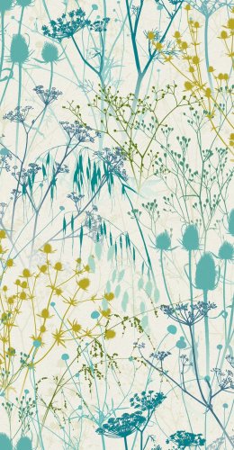 Clarissa Hulse Summer Border Verdigris Wallpaper Long