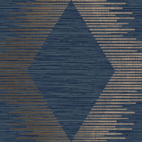 Superfresco Serenity Geo Navy/Copper Wallpaper