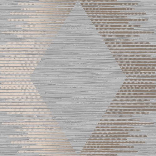 Superfresco Serenity Geo Grey/Rose Gold Wallpaper