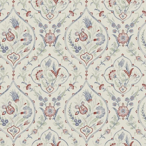 Laura Ashley Foscot Damask Crimson Red Wallpaper