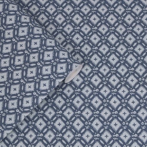 Laura Ashley Whitebrook Dusky Seaspray Blue Wallpaper Roll