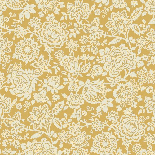 Laura Ashley Trailling Laurissa Pale Ochre Yellow Wallpaper