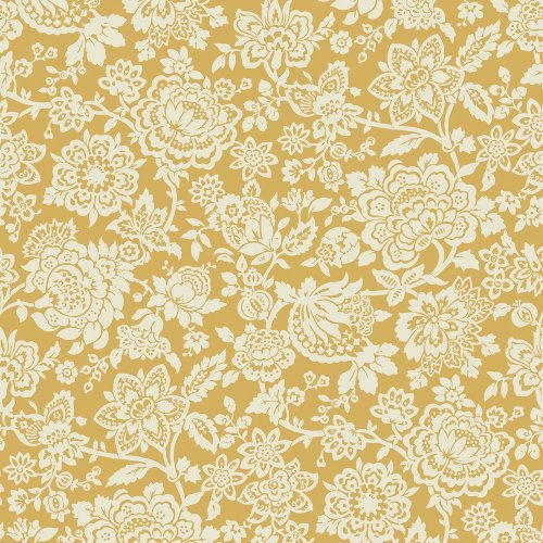 Laura Ashley Trailling Laurissa Pale Ochre Yellow Wallpaper