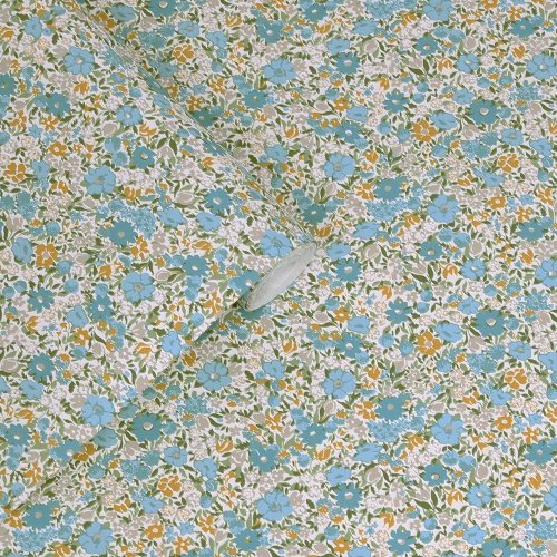 Laura Ashley Loveston Newport Blue Wallpaper Roll