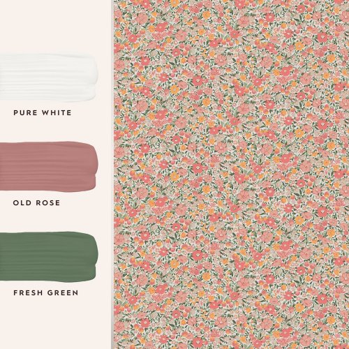 Laura Ashley Loveston Coral Pink Wallpaper Matching Pink