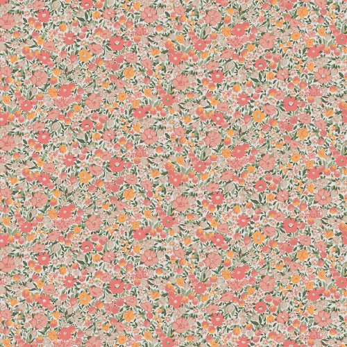 Laura Ashley Loveston Coral Pink Wallpaper