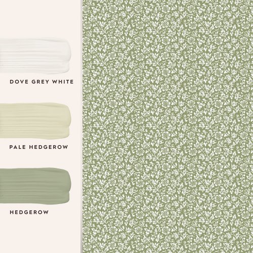 Laura Ashley Sweet Alyssum Moss Green Wallpaper Matching Paint