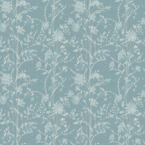 Laura Ashley Fennelton Pale Newport Blue Wallpaper