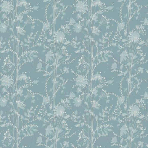 Laura Ashley Fennelton Pale Newport Blue Wallpaper