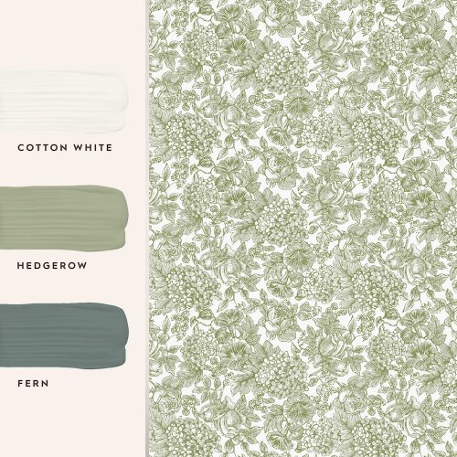 Laura Ashley Louise Moss Green Wallpaper Matching Paint