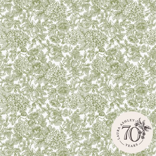 Laura Ashley Louise Moss Green Wallpaper