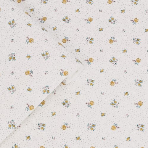 Laura Ashley Claudia's Friend Pale Ochre Yellow Wallpaper Roll