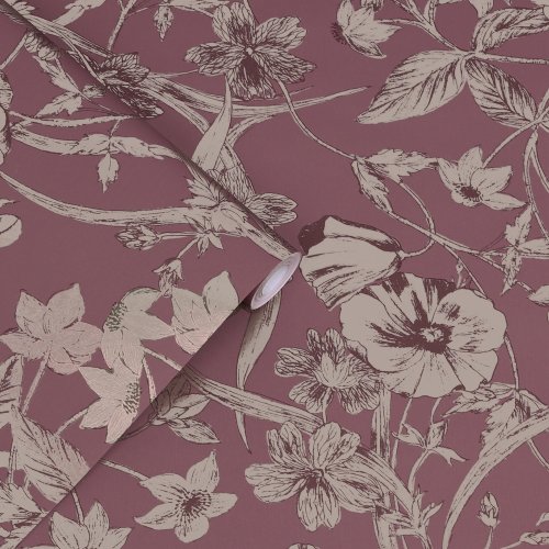 Laura Ashley Summerhill Pale Blackberry Wallpaper Roll