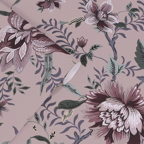 Laura Ashley Edita's Garden Pale Blackberry Wallpaper Roll