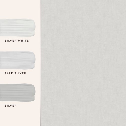 Laura Ashley Plain Pale Silver Wallpaper Matching Paint